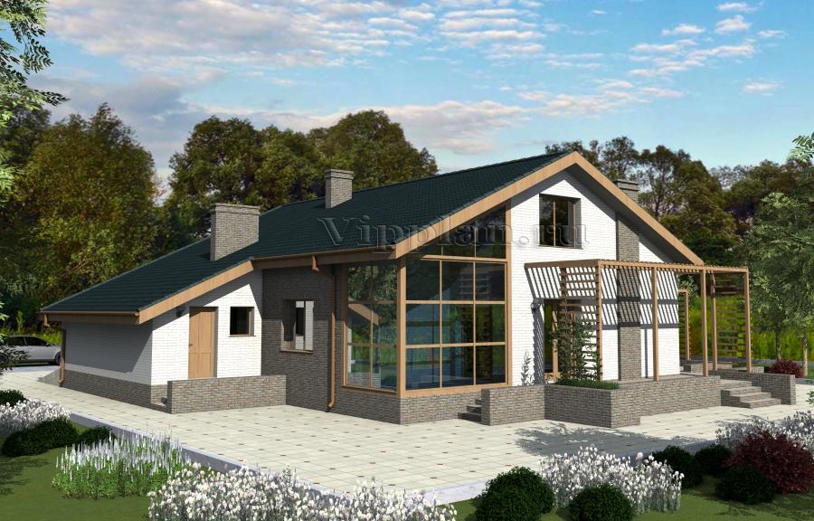 Проект индивидуального  коттеджа с мансардным этажом